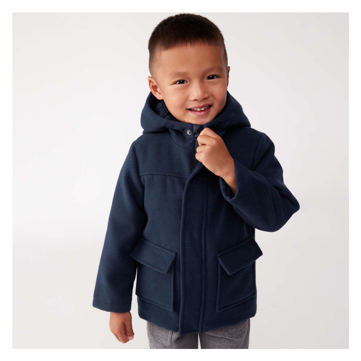 Toddler Boys' Duffel Coat in JF Midnight Blue from Joe Fresh